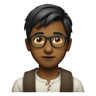 Indian boy with Glasses on,  sticker