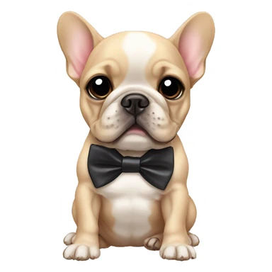 French bulldog puppy wearing a bow tie  sticker