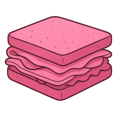 pink sandwich, no background sticker