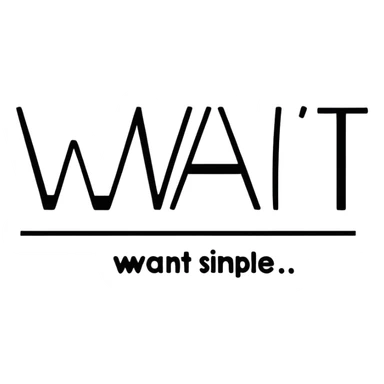 Text saying “WANT” sticker