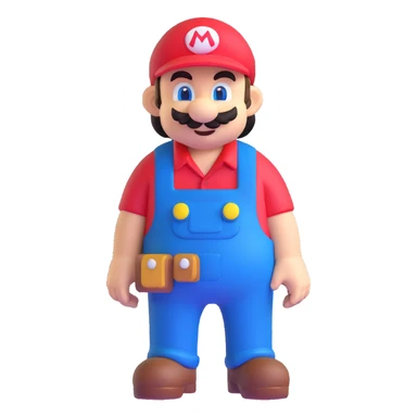 Mario with red shirt and blue overalls sticker