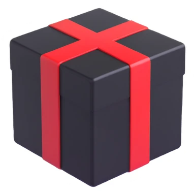 A black box glowing a Red X sticker