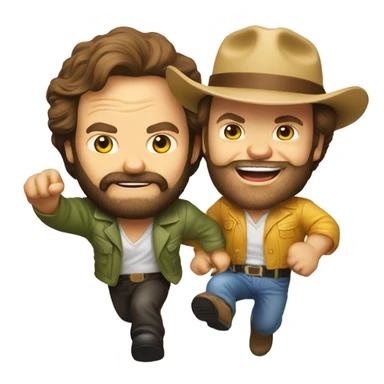 Bud spencer and terence hill kicking sticker