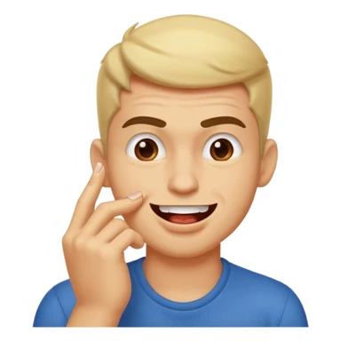 zesty guy biting nail while smirking sticker