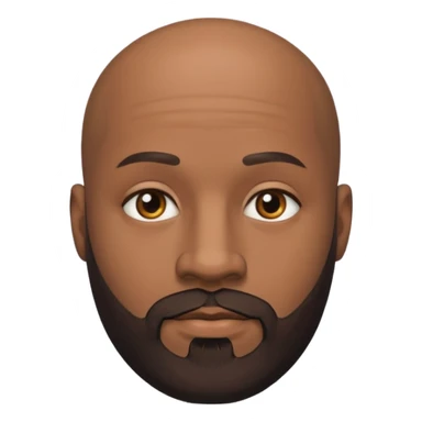 Bearded bald black man  sticker