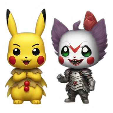 À Pikachu pennywise sticker