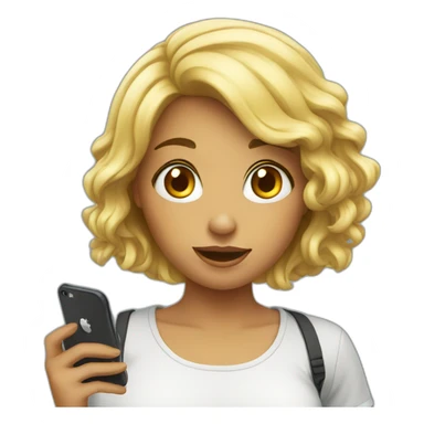 girl with i-phone sticker