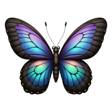 Black butterfly sticker