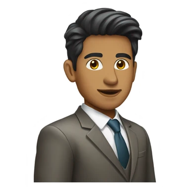 pakistani light brown olive skinned young man wearing suit  sticker