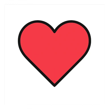 heart icon, clean and simple, modern icon style, no text sticker