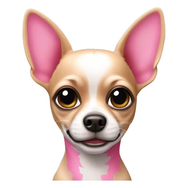 Chihuahua with pink design sticker