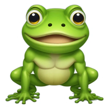 Muscular frog sticker