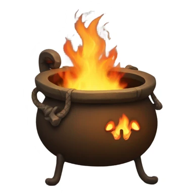 Cauldron with a fire snake that is inside sticker