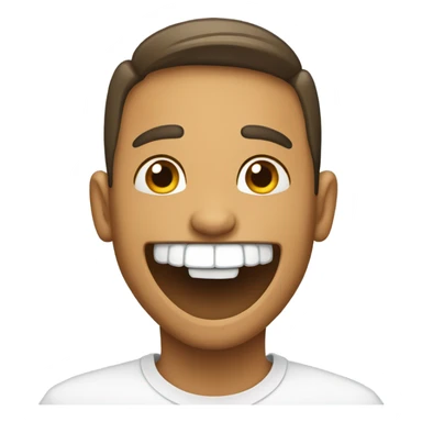 emoji face with buck teeth without glasses sticker
