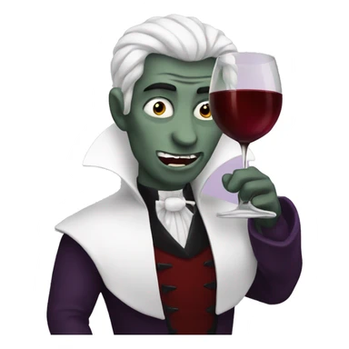 A vampire drinking wine sticker