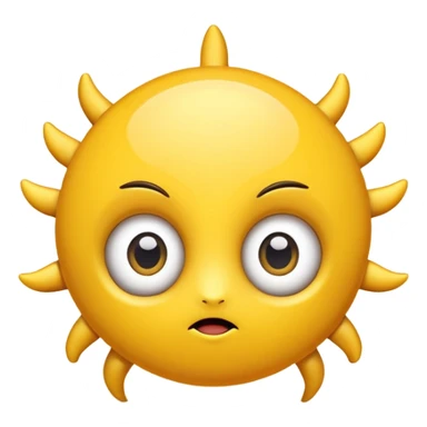 cute yellow virus with big eyes sticker