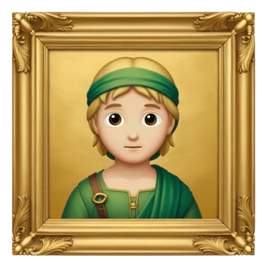 Raphael's painting in a gold frame sticker