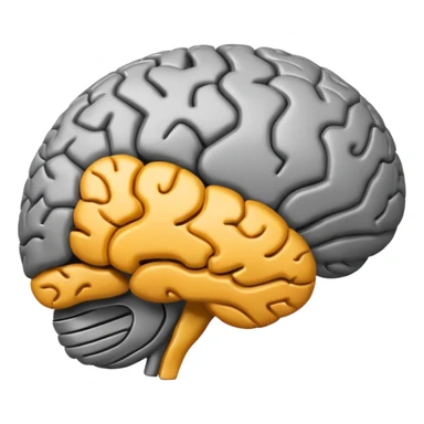 A thinking brain sticker