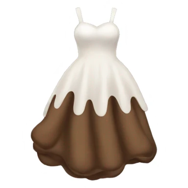 Flying poop emoji with a dress sticker