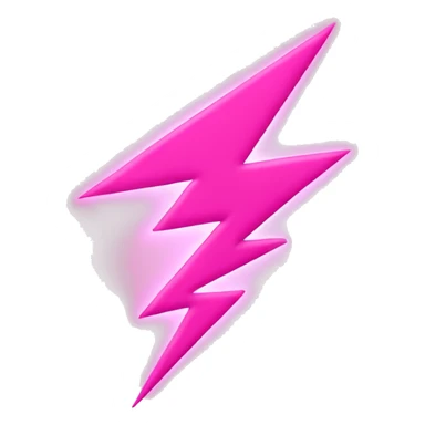 pink lightning bolt sticker