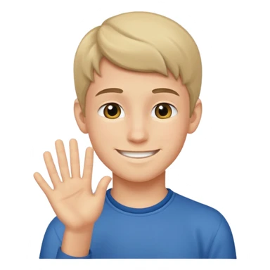 Teen boy wishing luck sticker