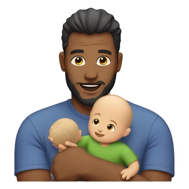 Dad with baby sticker
