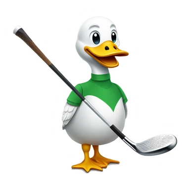 Duck breaking golf club sticker