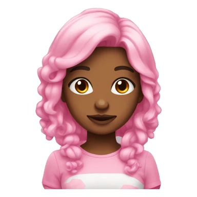 Cute pink vibe emojis  sticker