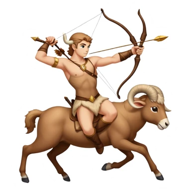 Sagittarius archer centaur victorious over Aries ram sticker