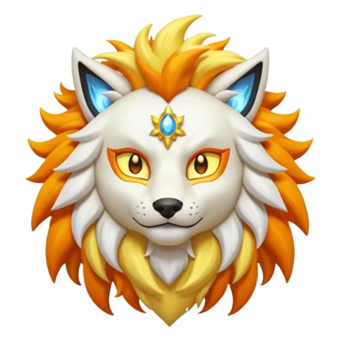 Pokemon legendary oragen and yellow solgaleo sticker