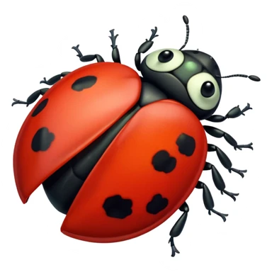  cute GREEN lady bug sticker