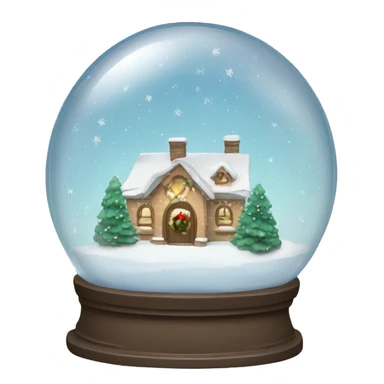 Christmas magic snow globe sticker