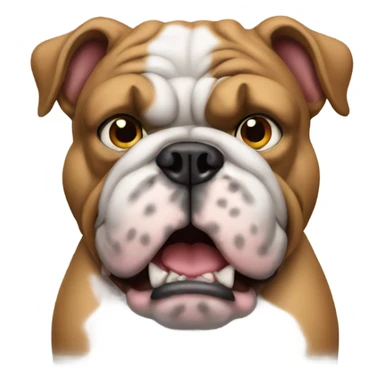 Bulldog with big muscle sticker