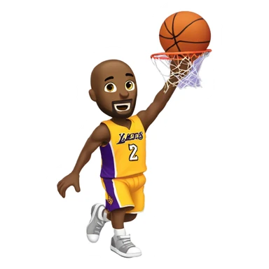 Kobe shooting a basketball sticker