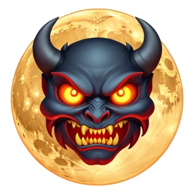 Lune demoniaque sticker