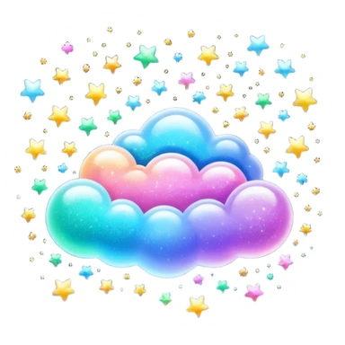 tiny glitter dust floating in the air, very small sparkles scattered everywhere, bright and shiny, like magical fine dust. Rounded, glossy, smooth, soft shadows, white background.




 sticker