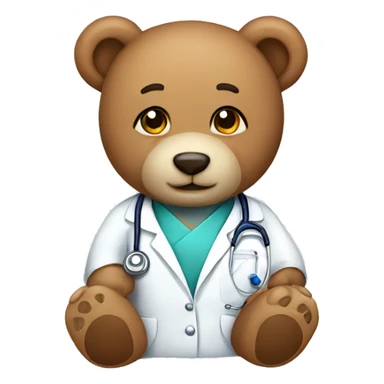 cute doctor teddy bear sticker