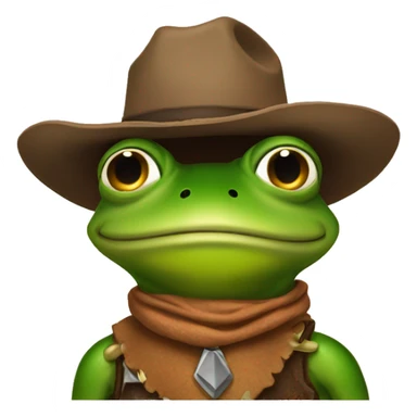 Cowboy frog  sticker