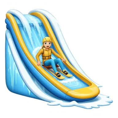 Ski waterslide ￼ sticker