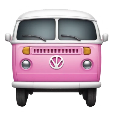 Pink van with a surf board sticker