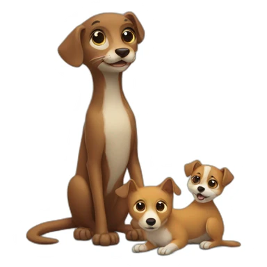 Weasel with a dog sticker