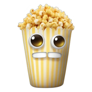 POP CORN WITH EYES, ARMS AND LEGS sticker