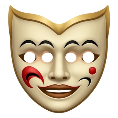 Modern day trump Tragedy comedy mask sticker