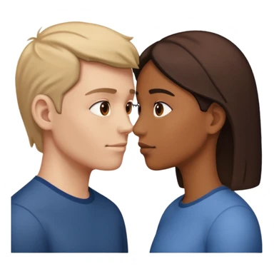 Two people opposite each other sticker