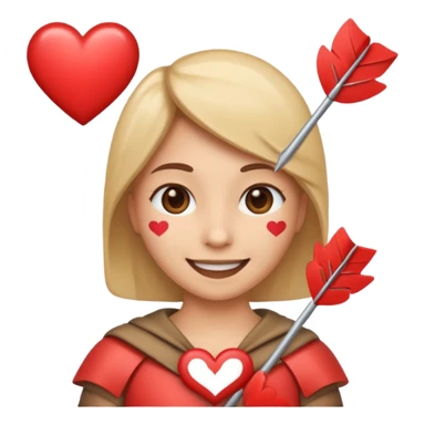 Quiero un emojis con una cara enamorada pero con el corazón de flecha sticker