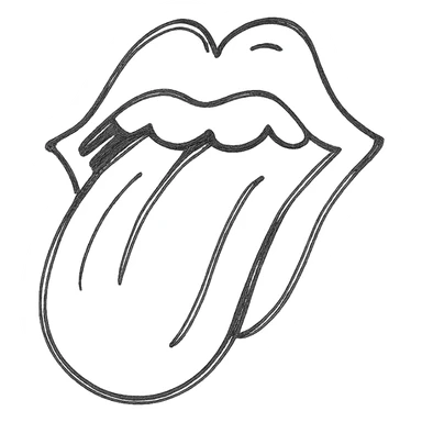 logo of rolling stones sticker