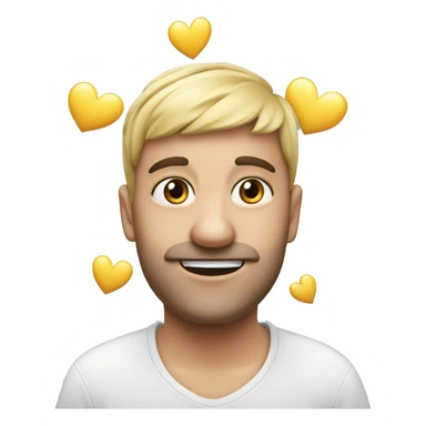 Emoji mit Herzen im Kopf fliegen ￼ sticker