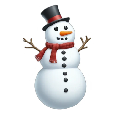 full body christmas snowman sticker