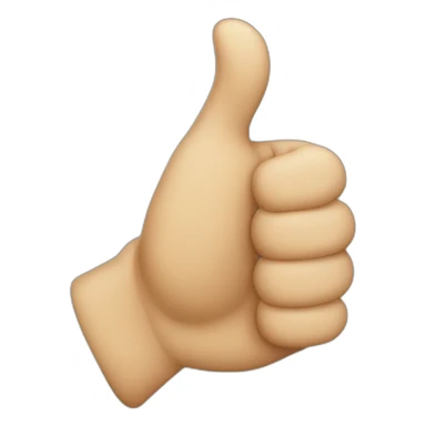 bent thumb up sticker