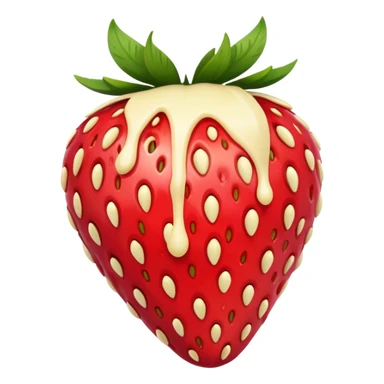 Strawberry with white chocolate sticker